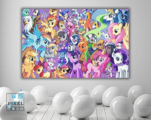 My Little Pony Tv Show Canvas Print Wall Hanging Framed Art