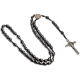 Wooden Rosary for Men and Women – Catholic Prayer Beads, Devotional Gift to Praise the Virgin Mary,Meaningful Christmas Gift