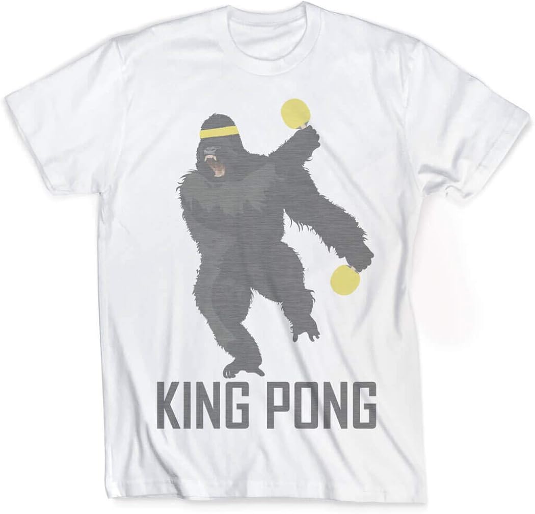 ChalkTalkSPORTS King Pong T-Shirt | Vintage Faded Ping Pong T-Shirt | Adult Sizes
