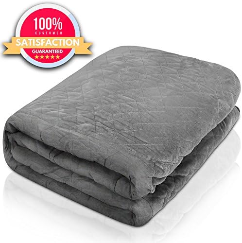 Weighted Blanket - Full Calm Blanket for Adults | Luxuriously Soft Heavy Comforter &amp; Washable Cover for Anxiety, ADHD, Autism, Insomnia | Best Gravity Sleeping Therapy | 15, 20, 25 lbs Perfect Size