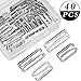 40 Pieces Swimsuit Bra Hooks Bra Strap Hook Replacement Bra Strap Slide Hook Metal for Swimsuit Tops and Lingerie, 2 Sizes (18 mm, 25 mm, Black, Silver)