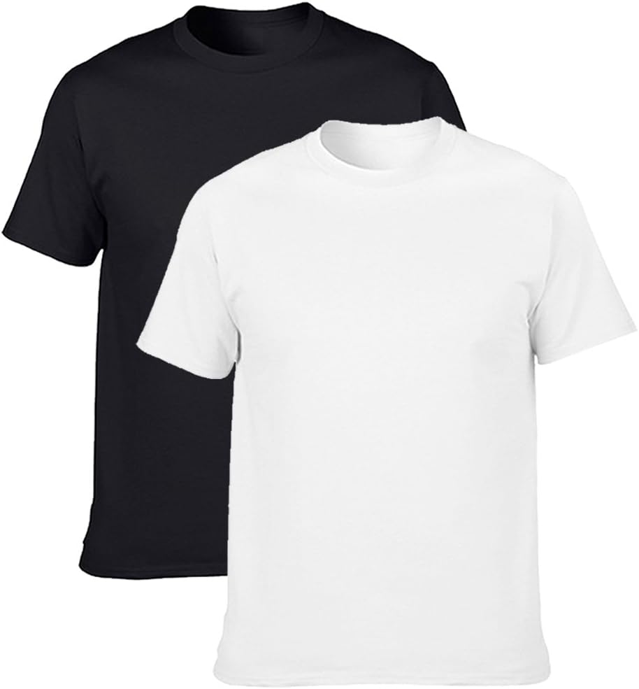 NewDenBer Men's Classic Basic Solid Ultra Soft Cotton T-Shirt | 1-2-4 Pack