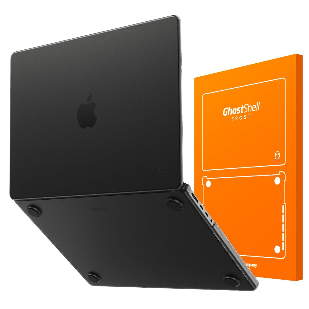 UPPERCASE GhostShell Frost Premium Hardshell Case with Scratch-Resistant Textured Matte Finish Compatible with 2021-23 MacBook Pro 14" M1/M2/M3 Pro/Max, Gray (No Rubber Coating)