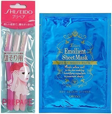FT Shiseido Prepare Eyebrow Razor 3pcs + Daily Mask 365 (1sheet)