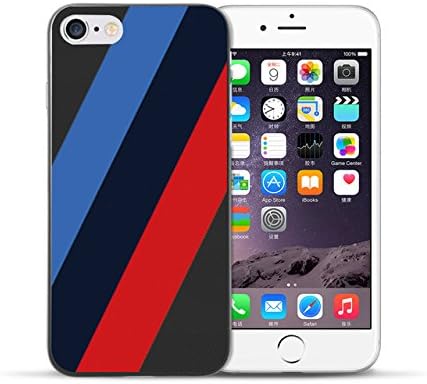 Black Luxurious Bmw Logo iPhone 7 Plus Case, Blue Navy Red Car Slim iPhone 8 Plus Cover For Car Freaks Transportation Themed Phone Casing Clear Transparent, Dirt Resistant Ultra Thin Plastic