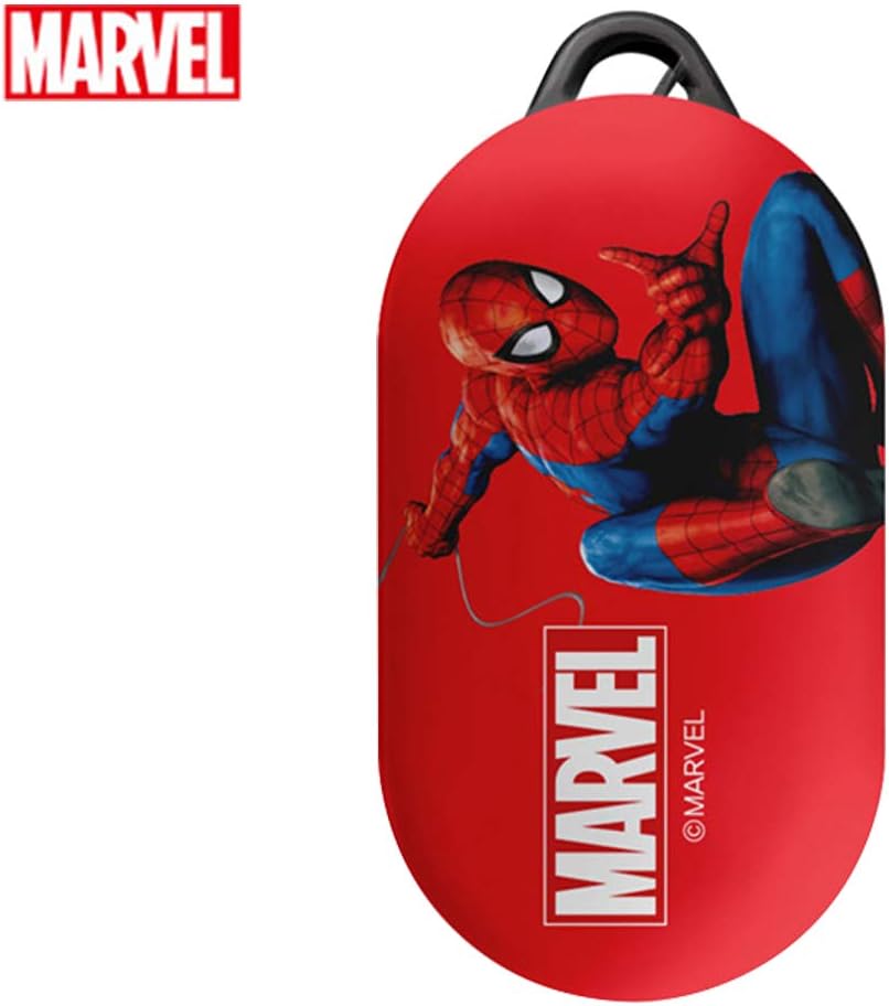 DMK Marvel Plastic Galaxy Buds/Buds+ Plus Case Cover, Compatible with Samsung Galaxy Buds/Buds+ Plus, fit, Hard Protective Case, Full Body Protection (Action Cartoon Spider Man2)