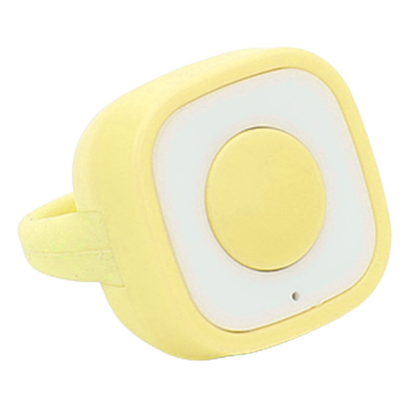 TikTok Bluetooth Remote Control Wireless Scrolling Page Turner for IOSAndroid Cell Phone APP Pad, TikTok Scrolling Ring Fingertip Clicker, Rechargeable Camera Shutter Selfie Button (Yellow)