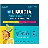 Liquid I.V. Hydration Multiplier Variety Pack; Lemon Lime &amp; Passion Fruit, 30 ct. ( Pack of 2)