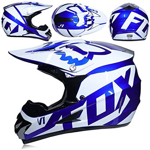 MTTK Adult motocross helmet gift goggles mask gloves FOX moto racing full face helmet for man and woman