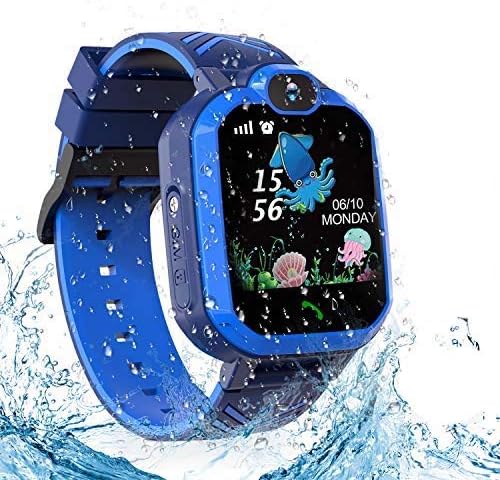 Jsbaby Kids Waterproof Smart Watch Phone,Smartwatch for Children‘s with Tracker Touch Screen SOS Camera Alarm Clock Games for 3-14 Years Old Boys Girls Students Birthday Gifts