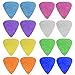 Foxany 16 Pack Ukulele Felt Picks, Comfortable for Ukulele, Guitar, Bass and Low Tension Music Instruments Felt Material Multi Color