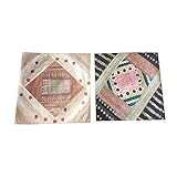 Mogul Indian Sari Throw Decorative Silk Pillow Ethnic Hand Patchwork Cushion Cover Festival Decor Ideas