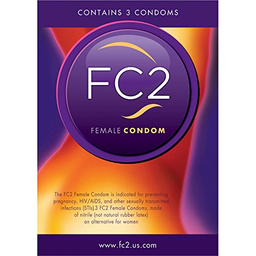 Female Contraceptive Condom for Pregnancy Prevention, 3 Count Per Box