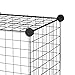 LANGRIA Pet Playpen, DIY Small Animal Cage for Guinea Pigs, Puppy, Rabbit | Pet Products Portable Metal Wire Yard Fence (Black)