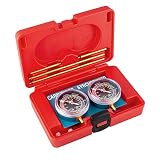 ALPHA MOTO Vacuum Carburetor Synchronization Synchronizer Calibrating Carb Sync Gauges 2 Cylinder Compatible For Motorcycle Bike Honda CB CL 350 XS650 5mm 6mm Adapters