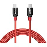 Anker PowerLine+ C to C 2.0 cable (6ft), High Durability, for USB Type-C Devices Including Samsung Galaxy Note 8 S8 S8+ S9, Google Pixel, Nexus 6P, Huawei Matebook, MacBook and More