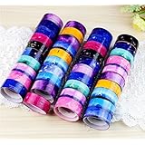 RICISUNG 10pcs Mini tape creative dividing line and paper tape hand account diy border separate lines fine paper tape for Scrapbooking/Craft(color and style sent randomly)