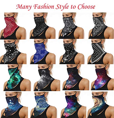 Bandana Face Mask Dust Wind,Neck Gaiter,Tube Mask,Face Scarf with Ear Loops for Men