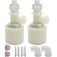 Water Float Valve, Water Level Control Water Tank Traditional Float Valve Upgrade 2 PCS (1/2" to 1/4" Up Inlet)