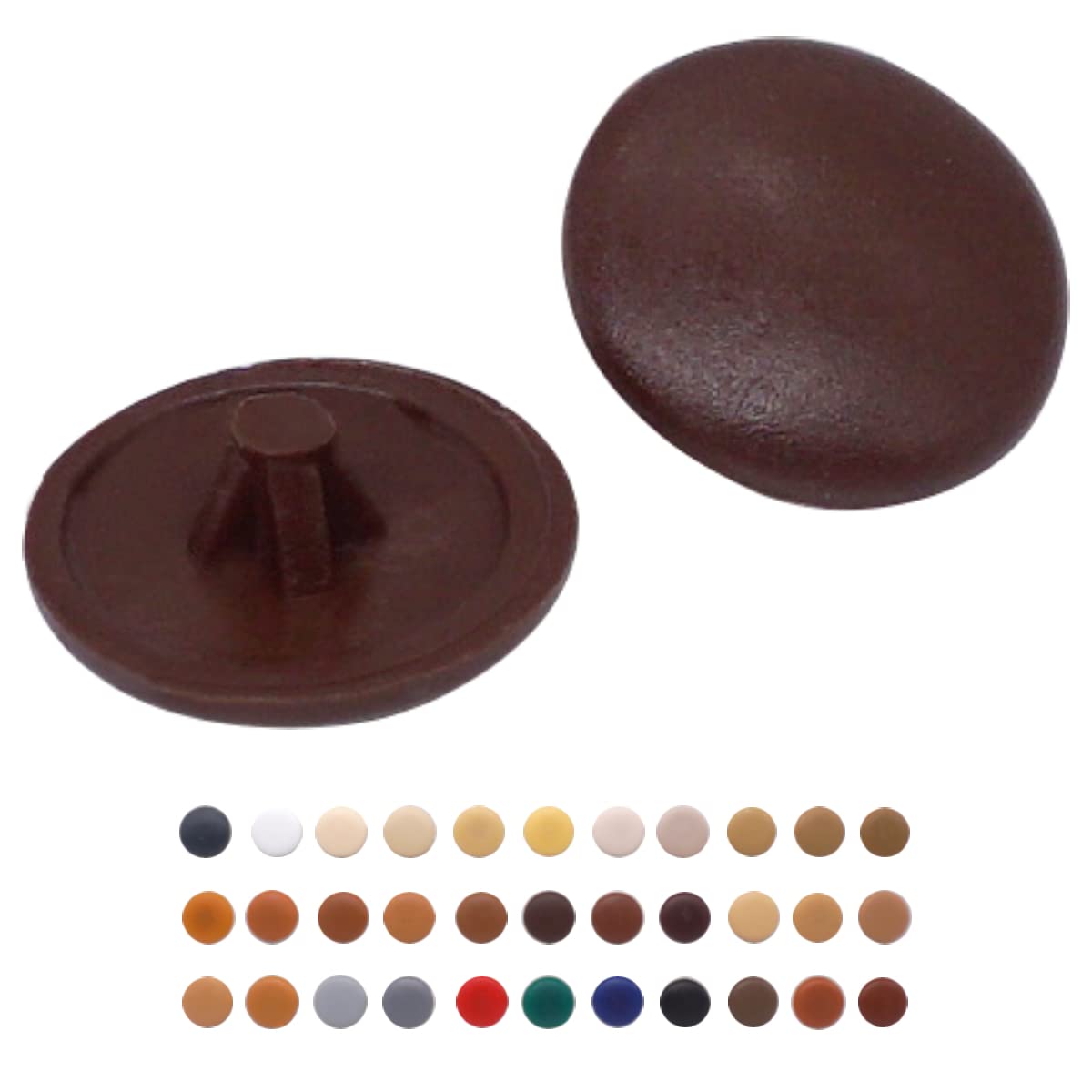(Pack of 50 pcs) Pozi Screw Cover Caps 12 mm Diameter, Pozidriv Head Clip On Plastic Covers, Furniture Decorative Cap (50, Brown S16)