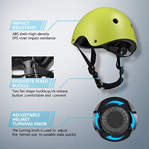 LEDIVO Kids Bike Helmet, with Sports Protective Gear Set Knee Elbow