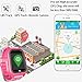 PTHTECHUS Kids Waterproof Smartwatch with GPS Tracker - Fitness Tracker Watch Phone with GPS Locator Voice Chat SOS Alarm Clock Camera Math Game Children Birthday Wrist Watch, GPS Pink