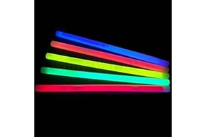 GLOW WITH US Glow Sticks Bulk Wholesale, 100 12” Industrial Grade Jumbo Light Sticks, Assorted Bright Colors, Glow 14 Hrs, Safety Glow Stick w/ 3-Year Shelf Life, Ideal for Camping & Emergency, GlowWithUs Brand