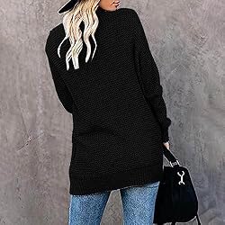 ADJHDFH Girls Sweater Women'S Duster Coat Long