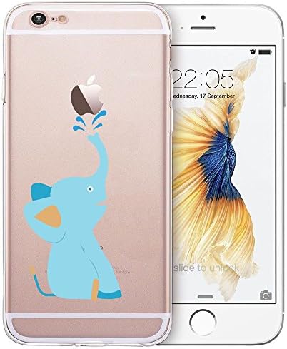 iPhone 6s Case, Vect iPhone 6 Case Clear with Embossed Design Soft TPU Shock-Absorption Scratch-Resistant Slim Fit Protective Cover for iPhone 6s iPhone 6 4.7 inch (Spouting Elephant)