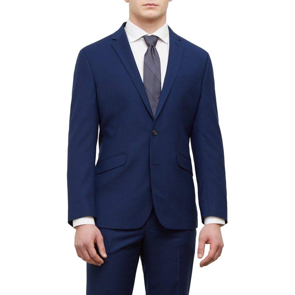 Kenneth Cole REACTION Men’s Techni-Cole Stretch Slim Fit Suit Separate Blazer (Blazer, Pant, and Vest), Modern Blue, 40 Regular