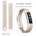 Tobfit 2Pcs Fitbit Alta Bands/Fitbit Alta HR Bands for Women and Men, Smooth TPU Classic Accessory Band Wristband for Fitbit Alta/Fitbit Alta HR, Small, Gold+Rose Gold