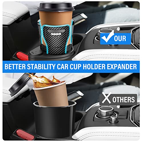 Cup Holder Expander for Car, 2in1 Multifunction Car Drink Expander