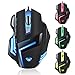 AULA 2500DPI Ergonomic Gaming Mouse, 7 Colors Backlight, 7 Bottons - GHOST SHARK Black