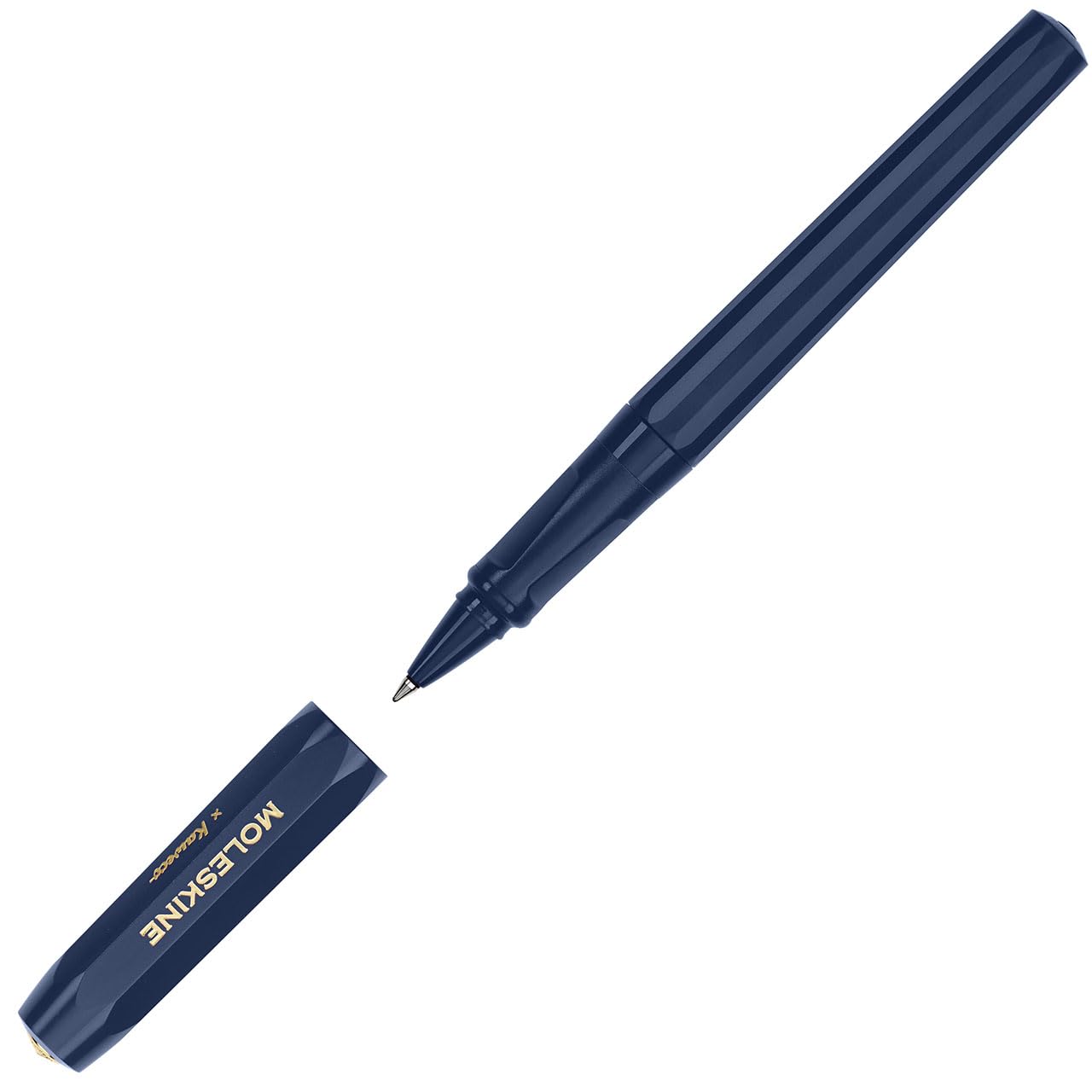 Moleskine x Kaweco Rollerball Refillable Pen in ABS plastic for Writers, Note-takers, Refill 0.7 mm With Black Ink Included, Colour Blue