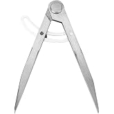 6 Inch Adjustable Drafting Compass, Lockable Metal Dividers for Precision Drawing Geometry Tools