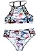 CUPSHE Women's Colorful Printing Halter Tank Padding Bikini Set, L