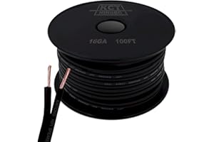 KCT 16AWG Gauge Speaker Cable Speaker Wire 100Feet Black