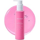 benetus Hydrating Pink Aloe Gel Cleanser, Low pH Daily Face Wash with Probiotic Ferment & Hyaluronic Acid to Nourish Skin, Non-Stripping Foaming Korean Cleanser, 5.07 fl oz