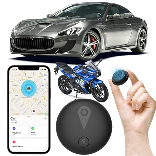 Traceur GPS Voiture,Magnétique Smart Tag Tracker,Traceur caché localisateur,Traceur sans Abonnement,Étanche IP67,Compatible avec iOS et Android,pour Véhicules/clés/Moto/Bagage/Enfant/Wallet-