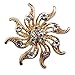 L'VOW Rhinestone Crystals Brooches Collar Pin Bouquet Kit Pack of 24 (Gold)