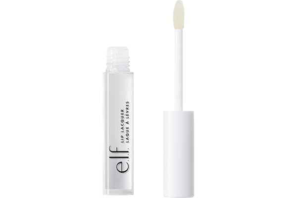 e.l.f. Lip Lacquer, Hydrating Lip Gloss, Non-Sticky Ultra-Shine with Vitamin A & E, Vegan & Cruelty-Free, Clear