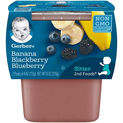 Gerber Purees 2nd Foods Baby Food, Banana/Blackberry/Blueberry - Image 7