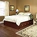 Sauder Palladia Platform Bed, Queen, Select Cherry finish