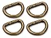 CRAFTMEMORE D-Ring Findings 5/8, 3/4 & 1 Inch Metal Non Welded D Rings for Belts Bags Lanyard Leathercraft Avail 4 Colors (1