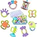 iPlay iLearn Baby Rattles Set, Infants Teething Play Toys, Babies Chewing Silicone Teether, Shaker, Grab, Development Educational Musical Gift Set for 4, 5, 6, 9, 12, 18 Month Old, Newborn, Boy, Girl