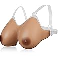 Vollence Strap on Silicone Breast Forms Fake Boobs for Mastectomy Crossdresser