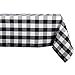 DII Buffalo Check Collection, Classic Farmhouse Tablecloth, Tablecloth, 60x84, Black & White
