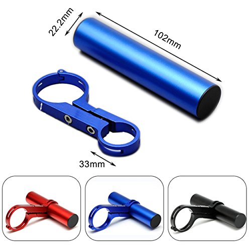 Bicycle Accessories Bike Bracket Handlebar Extension Flashlight Mount Carbon Fiber Extender Aluminum Alloy Holder Space Saver-Black - Thumbnail 5