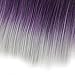 BE 3 Pieces Syntheitc Brazilain Straight Ombre Gray Color 14inch Yaki Synthetic Hair Mix with Human Hair Weave Extensions(ombre gray) (black purple grey)