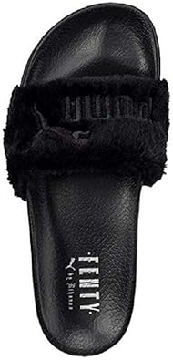 fenty fur slides black